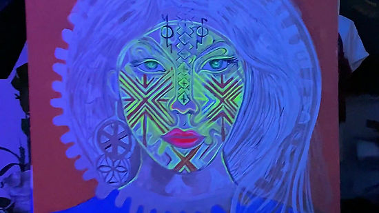 UV version of the "4 circles"Painting